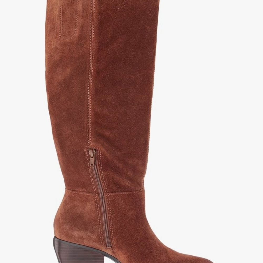 Naturalizer womens Fae High Shaft Saddle Tan Wide Calf Woman's Size 6.5 - Picture 3 of 8